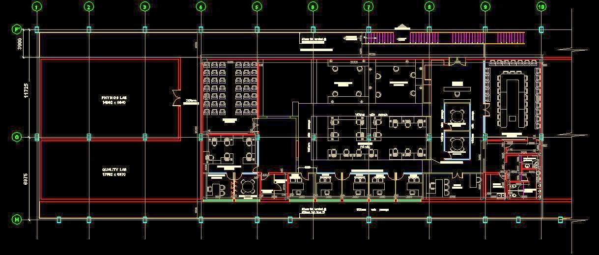 Office Layout CAD- Workstations, Cabins, Conference Room